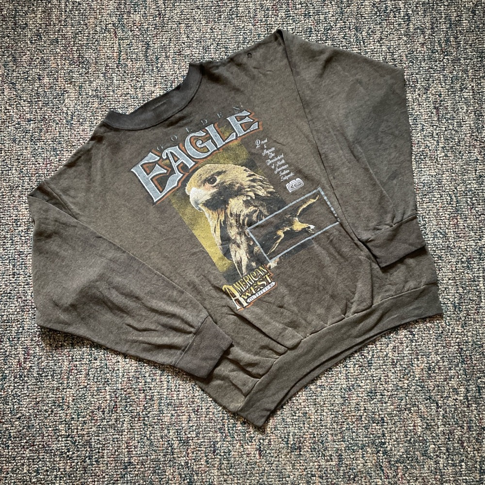 Vintage‎ 90s Made in USATultex Golden Eagle Sweatshirt American West Outfitters